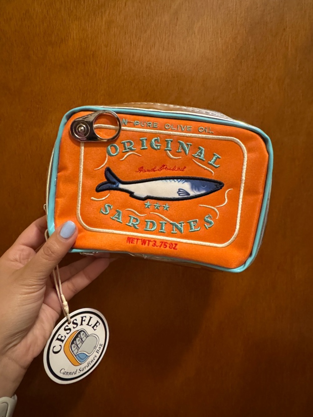 Orange 'Original Sardines' Cosmetic Pouch